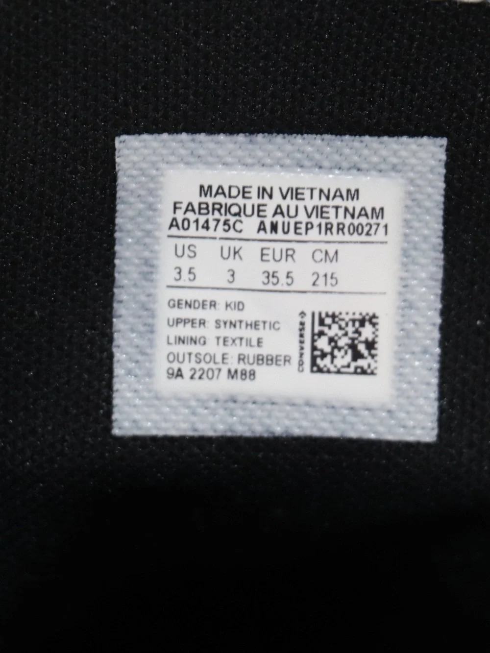 Converse Chuck Taylor All Star Glitter High Top Sneaker Shoes Size 3.5 Silver - Picture 3 of 11